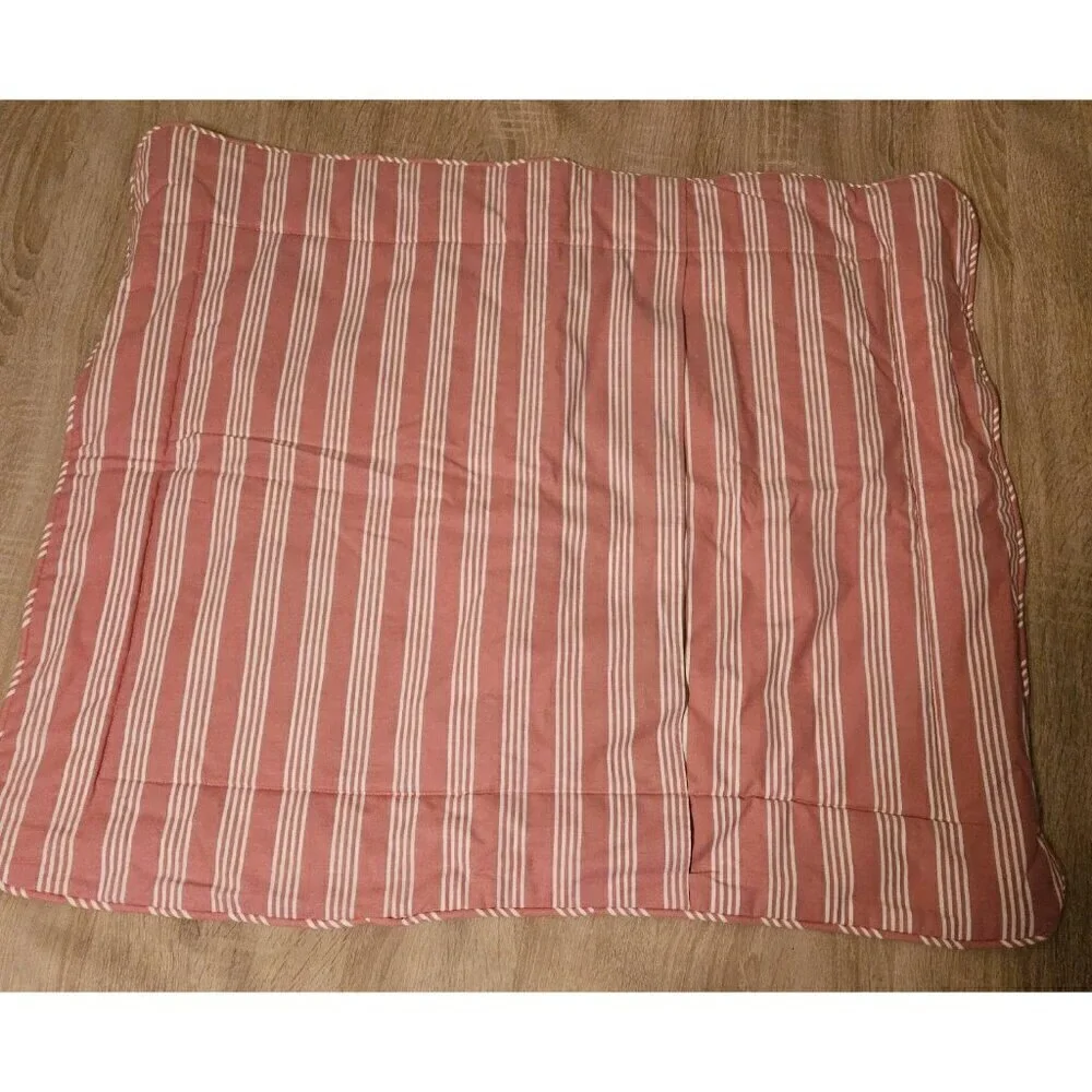 Longaberger Dusty Rose Striped Pillow Sham 31x27